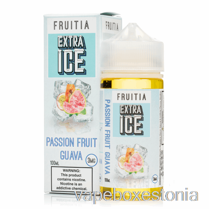 Vape Box Estonia Passionfruit Guajaav - Ekstra Jää - Fruitia - 100ml 3mg